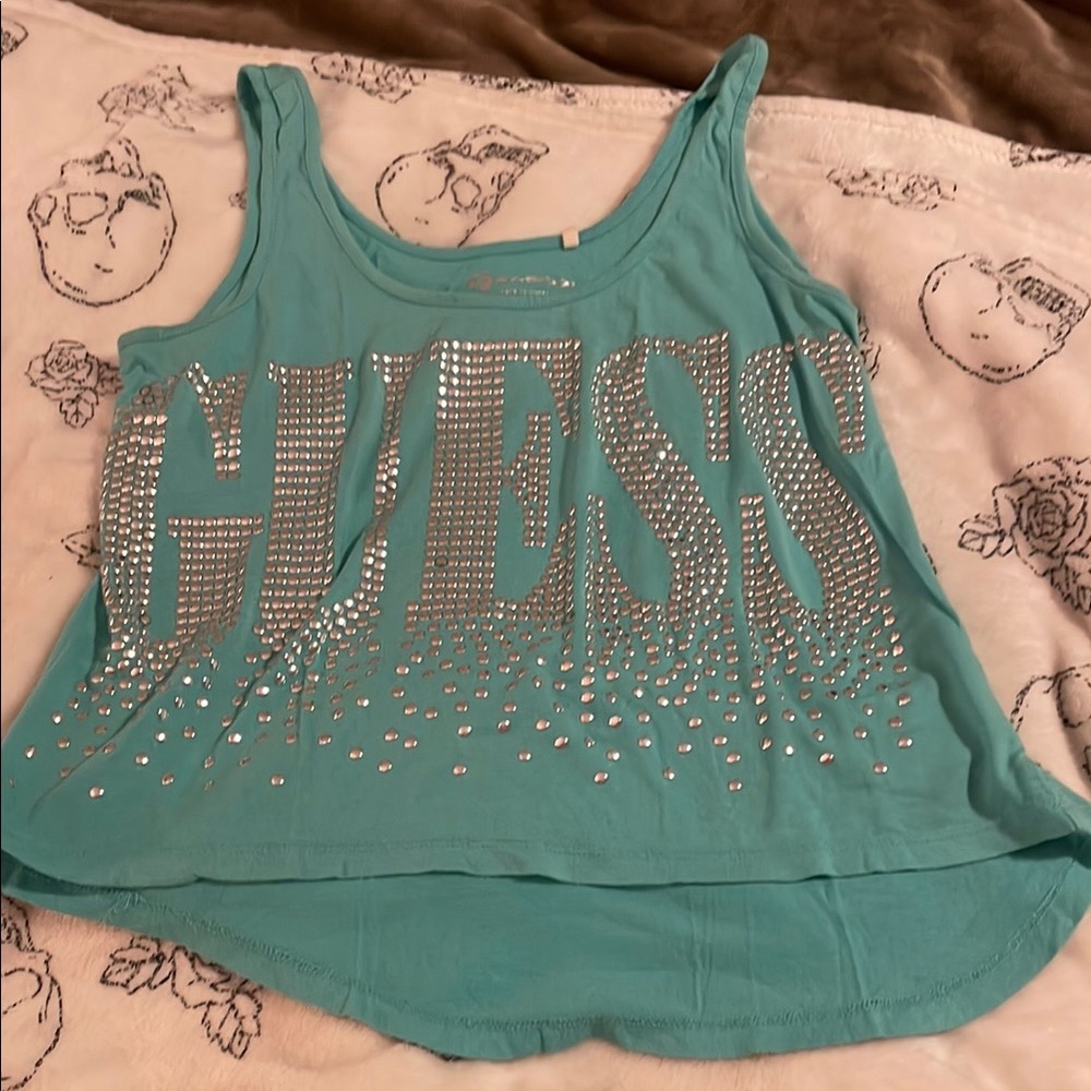 GUESS Women's Blue Tank Top